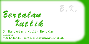 bertalan kutlik business card